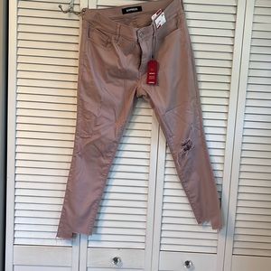 Express light pink/mauve super soft ankle legging midrise